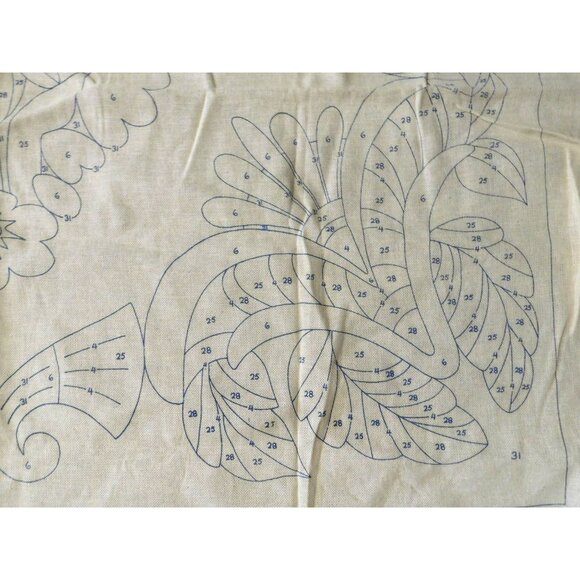 Vintage Columbia Minerva 1972 Tapestry Canvas 36x48 Floral Design For Needlework - Picture 3 of 5